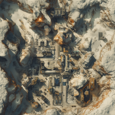 Mining Facility Map for Mech TTRPG