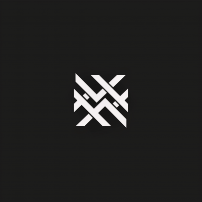 Black and White Geometric Logo