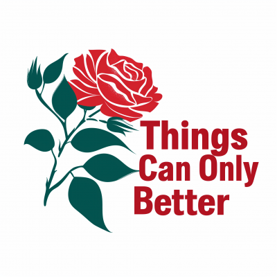 Typography Logo with Labour Flower Symbol