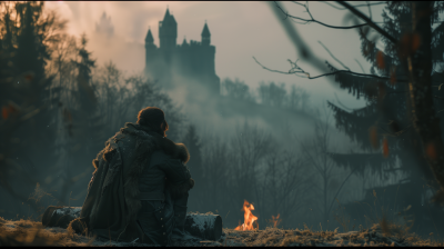 Campfire by the Mystic Castle