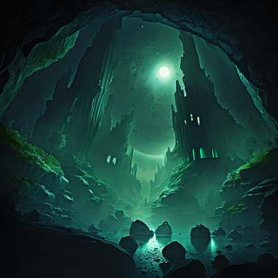 Glowing Green Cavern