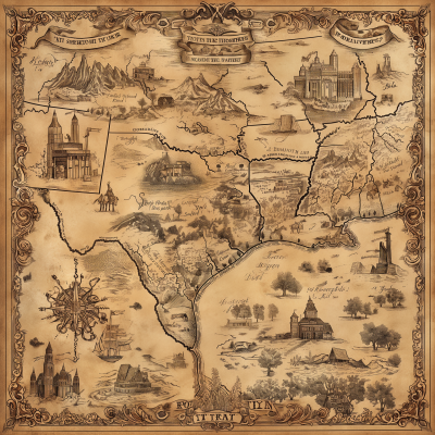 Vintage Fantasy Map