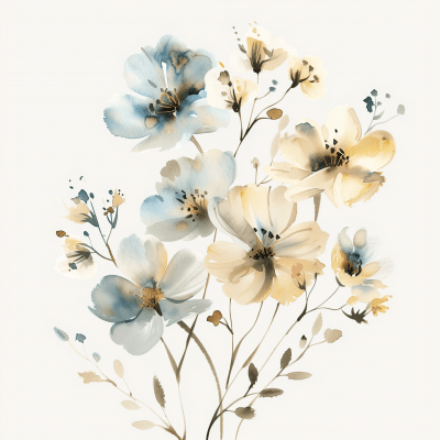 Small Watercolor Flowers