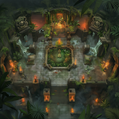 Underground Temple with Giant Frog Altar