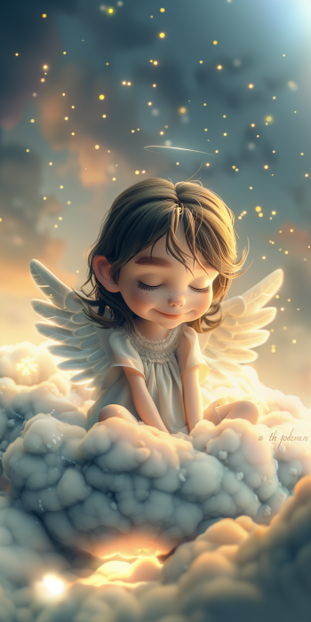 Serene Angelic Child