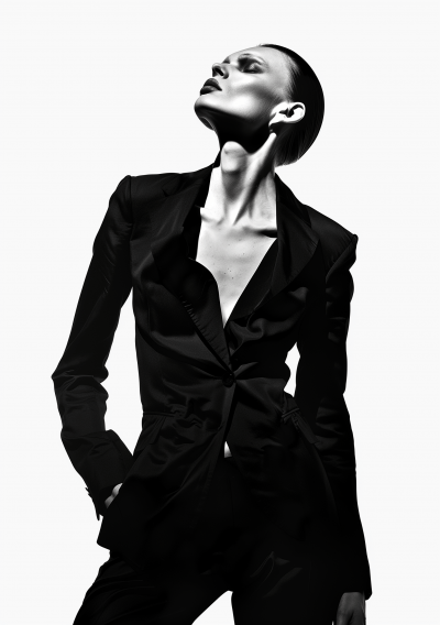 Black and White Fashion Portrait