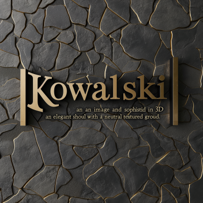 Elegant 3D Letters ‘Kowalski’