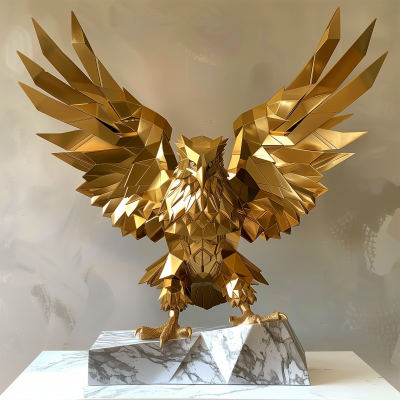 Golden Hawk Statue
