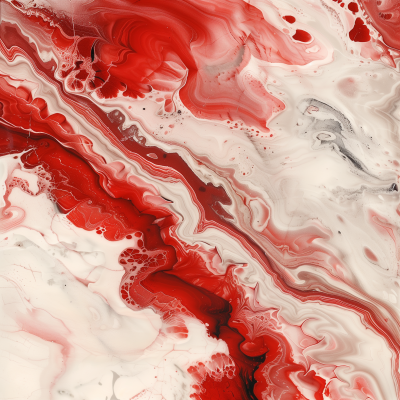Red and White Marble Abstract