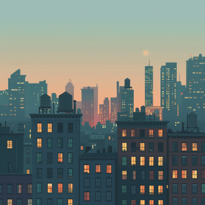 Cityscape at Sunset