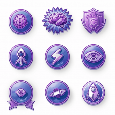 Purple-themed Icon Set