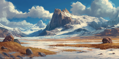 Ice Age Landscape Concept Art