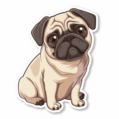 Cutest Pug Sticker