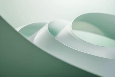 Curved Abstract Surface in Soft Light