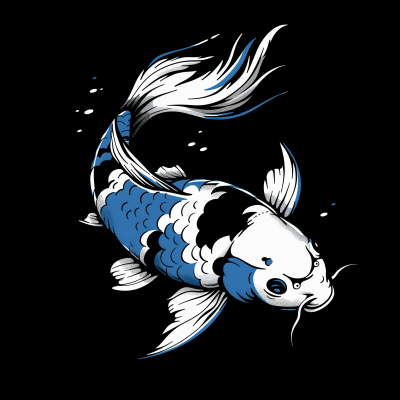 Stylized Koi Fish Illustration