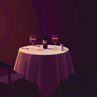 Elegant Dining Table Illustration