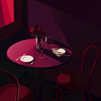Fine Dine Table Illustration