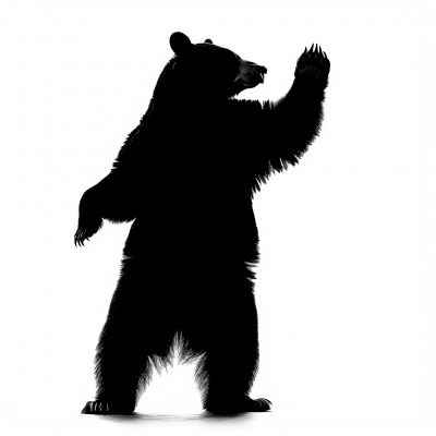 Black Bear Silhouette Graphic Design