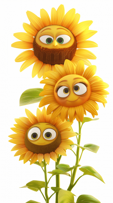 Sunflower Cartoon Characters