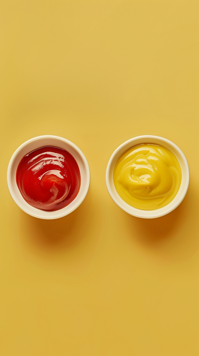 Condiments on a tabletop
