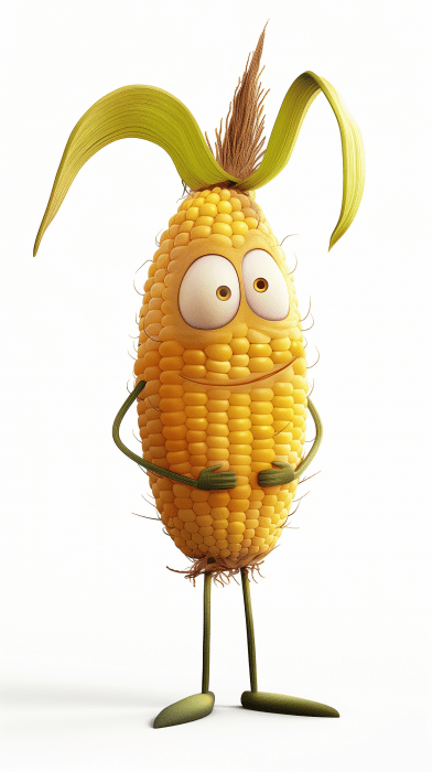 Smiley Corn Character