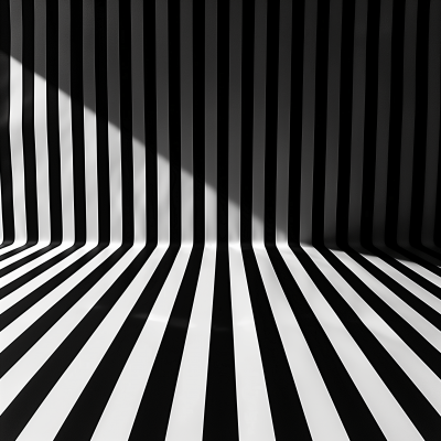 Minimalist Black and White Graphic Stripes