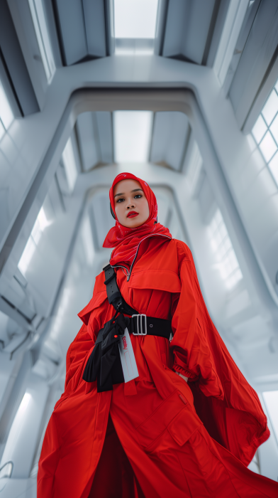 Stylish Malay Lady in Modern Wear