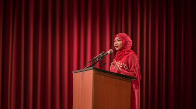 Malay Lady Speaker on Stage