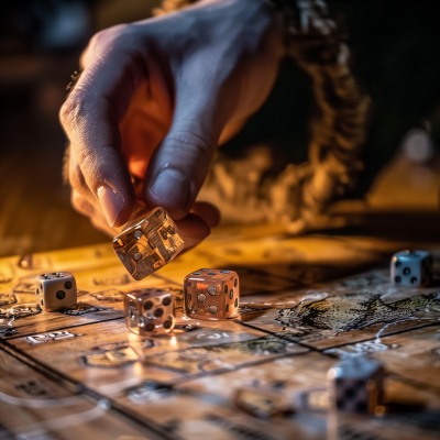 Dice Rolling on Game Board
