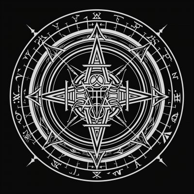 Alchemical Symbol with Runes