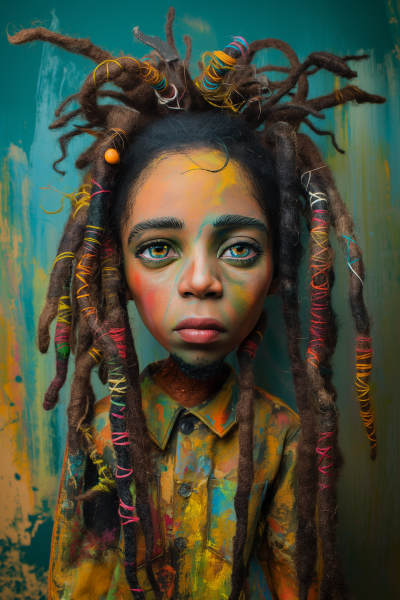 Colorful Bob Marley Portrait