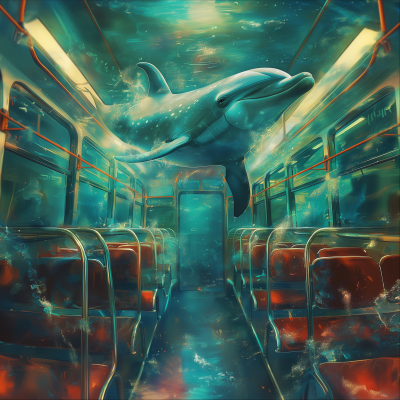 Whale in Water-Filled Bus