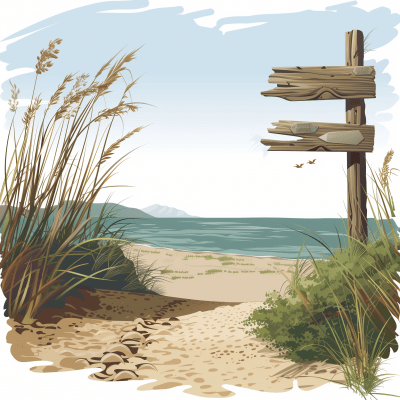 Beach Signpost