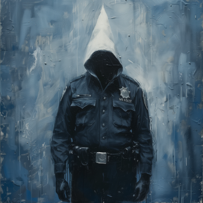 Mysterious Figure in Police Uniform
