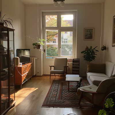 Cozy Mid-Century Living Room