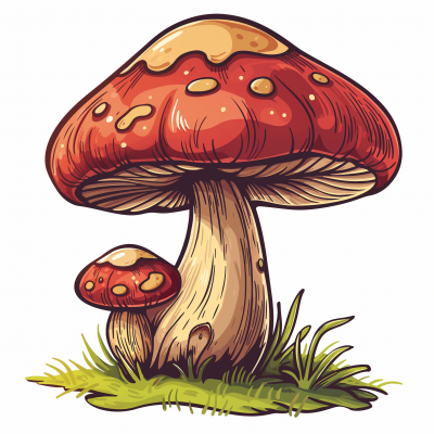 Stylized Mushroom Illustration