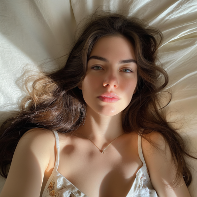 Serene Woman on Bed