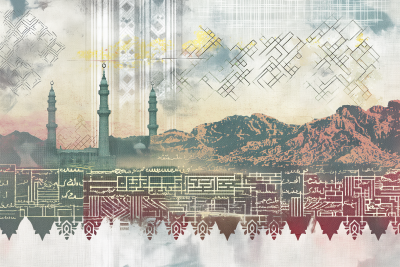 Saudi Arabian Skylines and Landscape Collage