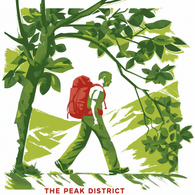 Vintage Hiking Poster