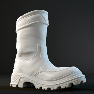 White Fireman Boot Composition