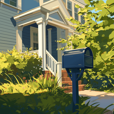 Suburban Home Mailbox