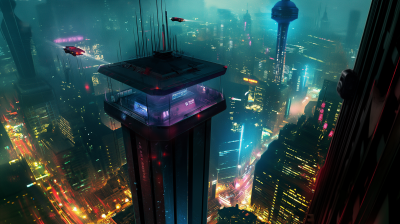 Futuristic Night Cityscape