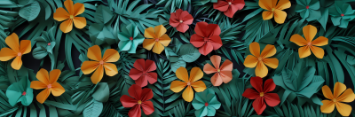 Colorful Paper Art Flowers