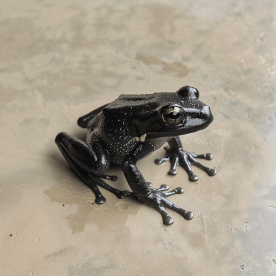 Black Tree Frog Close-Up