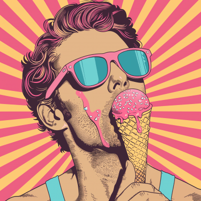 Pop Art Ice Cream Guy