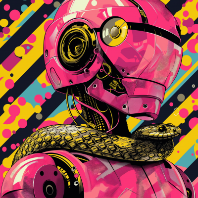 Pop Art Robot Guy Poster
