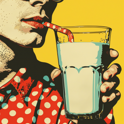 Pop Art Milk Guy Poster