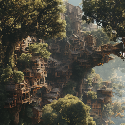 Fantastical Wooden Treehouses