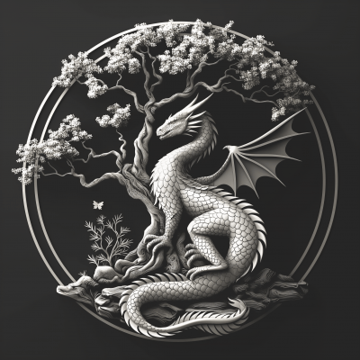 Dragon Guarding Tree Icon