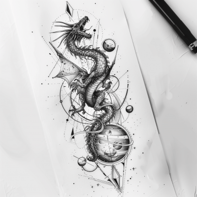 Intricate Dragon Illustration